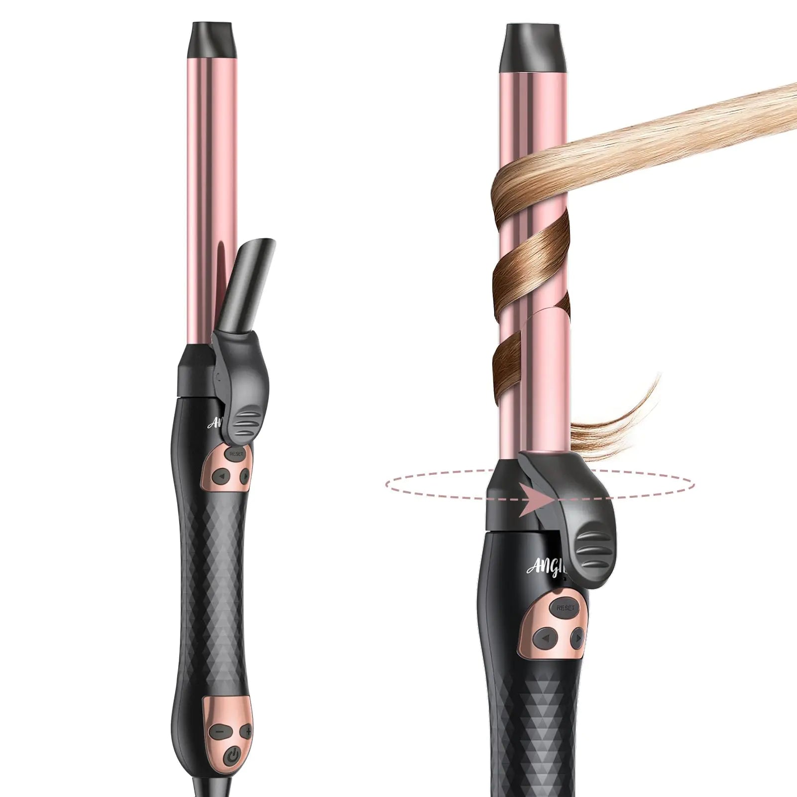 Automatic Rotating Curling Iron – Beach Waves Hair Curler for Thin & Fine Hair